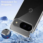 For Google Pixel 11 Case TPU Clear Phone Cover + 2PCS Tempered Glass Screen Film 2.5D Arc Edge