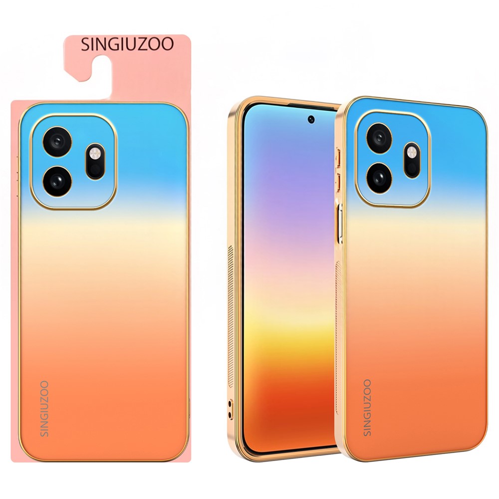 SINGIUZOO Til OnePlus 15T 5G Cover Elektrobelagt AG Mat Gradientfarvet PC + TPU Telefoncover