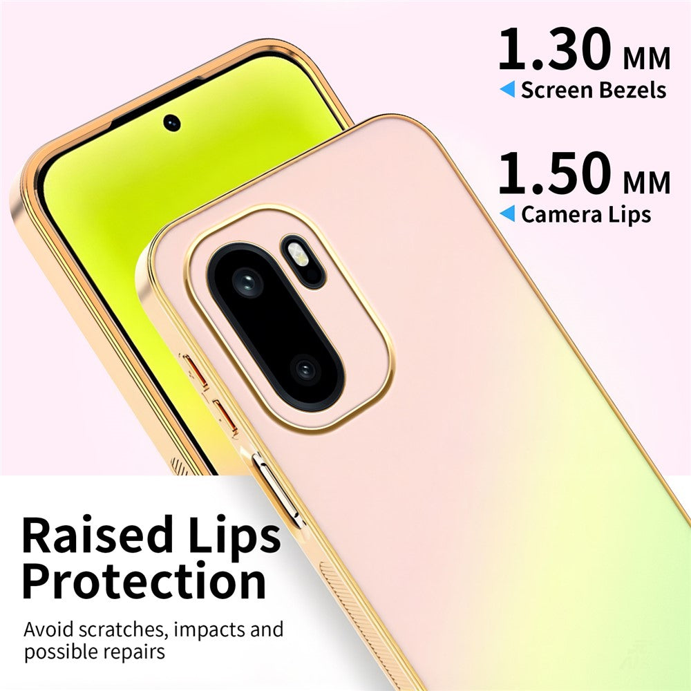 SINGIUZOO For OnePlus Ace 6 5G  /  Ace 6T 5G  /  15R 5G Case Electroplated AG Matte Gradient Color PC + TPU Phone Cover