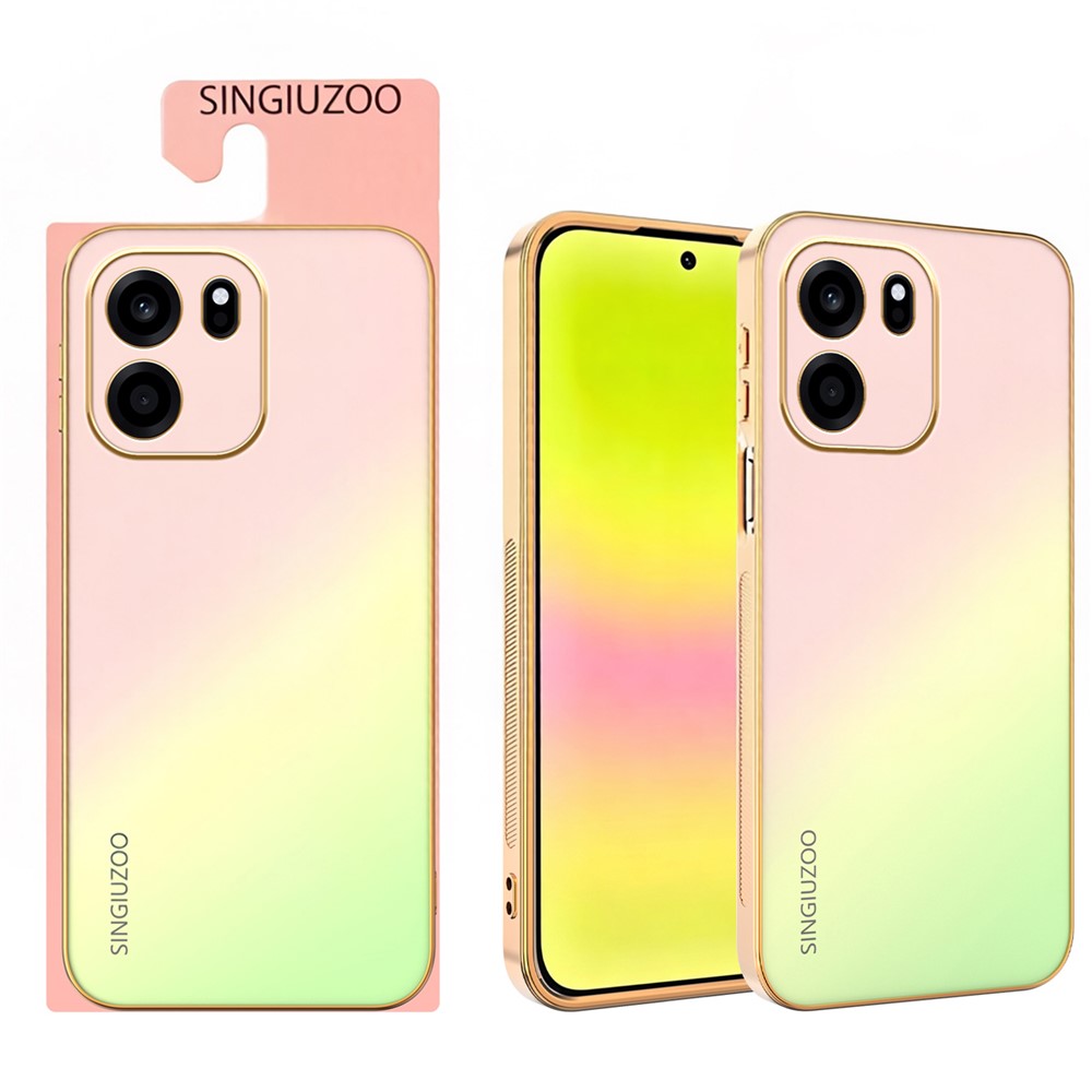 SINGIUZOO Til OnePlus Nord CE6 5G / Turbo 6V 5G Cover Galvaniseret AG Mat Gradientfarve PC + TPU Telefoncover