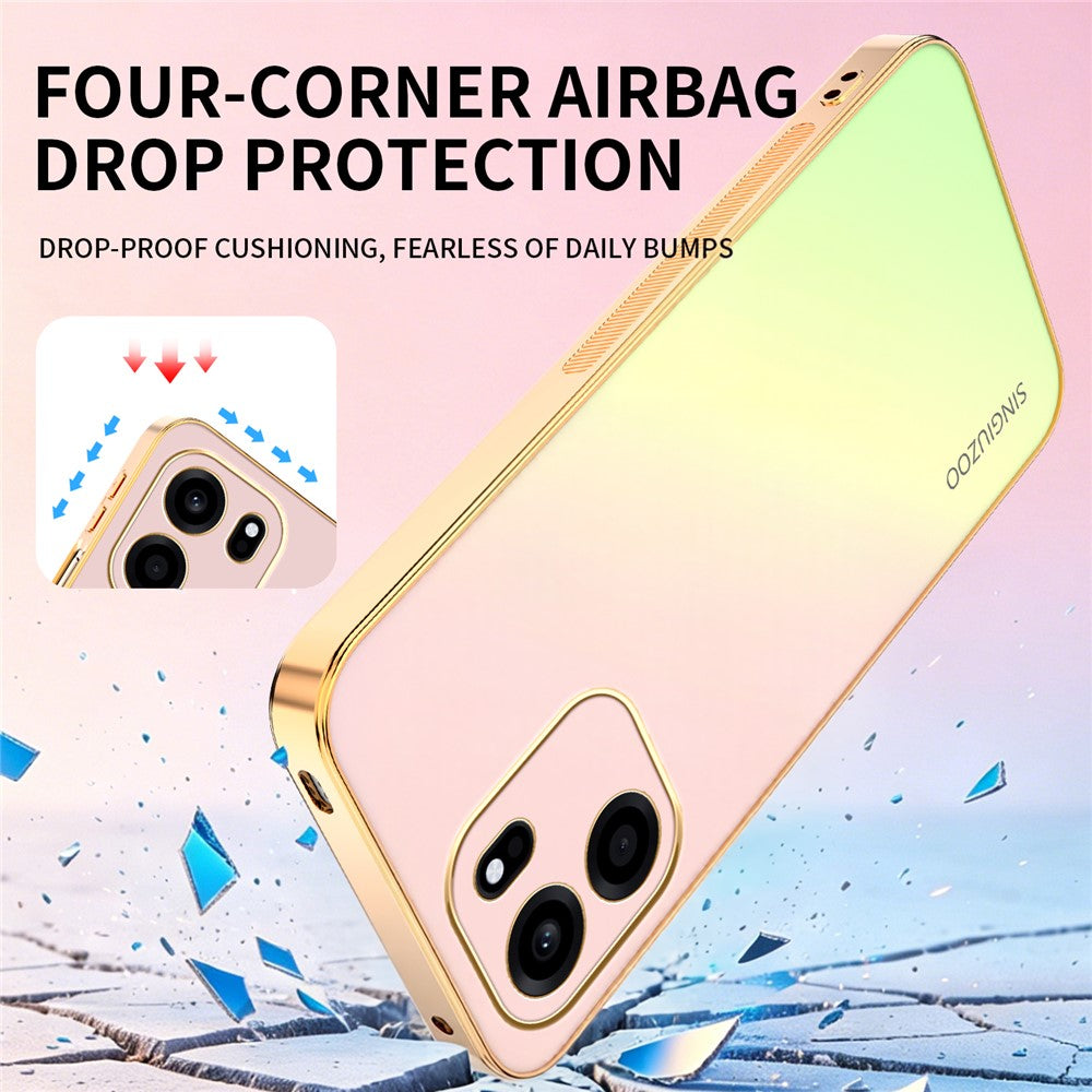 SINGIUZOO Til OnePlus Nord CE6 5G / Turbo 6V 5G Cover Galvaniseret AG Mat Gradientfarve PC + TPU Telefoncover