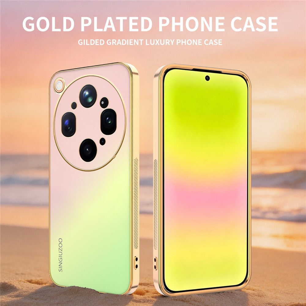 SINGIUZOO For Oppo Find X9 Ultra 5G Case Electroplated AG Matte Gradient Color PC + TPU Phone Cover