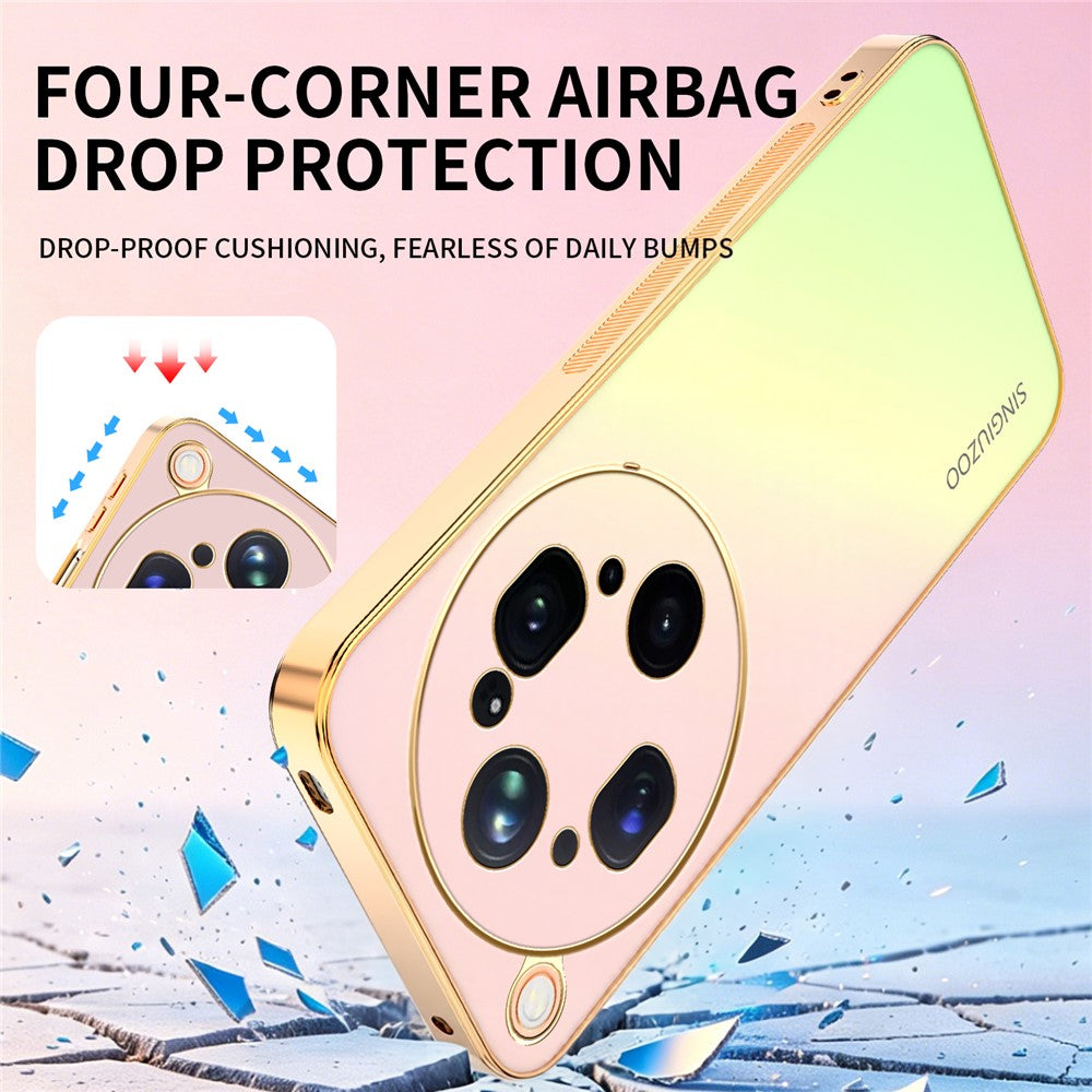 SINGIUZOO For Oppo Find X9 Ultra 5G Case Electroplated AG Matte Gradient Color PC + TPU Phone Cover