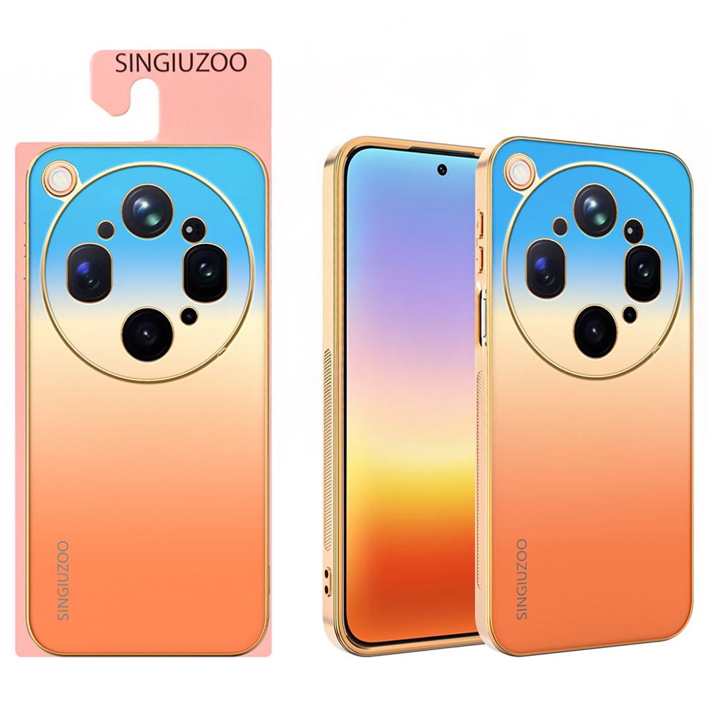 SINGIUZOO For Oppo Find X9 Ultra 5G Case Electroplated AG Matte Gradient Color PC + TPU Phone Cover