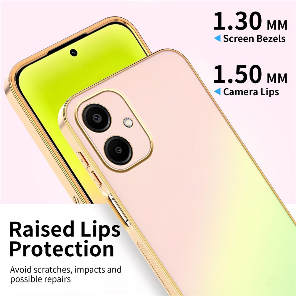 SINGIUZOO For Samsung Galaxy A06 4G Case Electroplated AG Matte Gradient Color PC + TPU Phone Cover