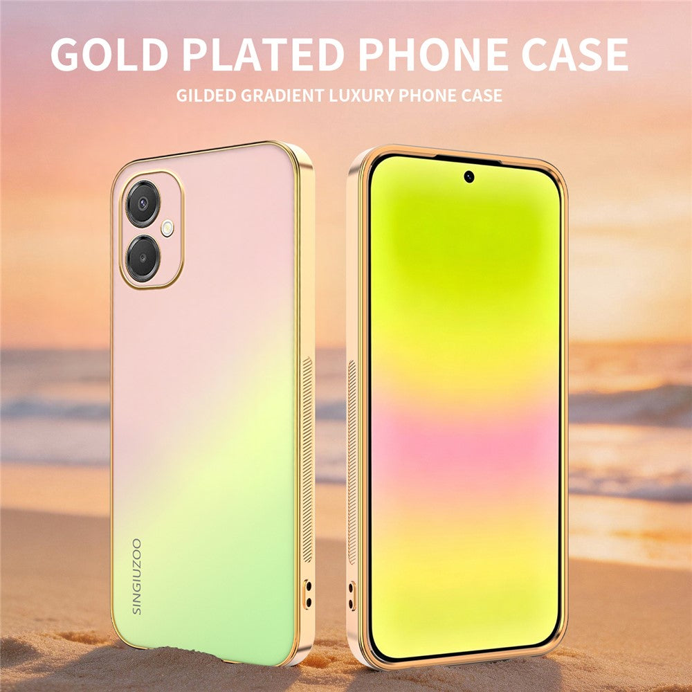 SINGIUZOO For Samsung Galaxy A06 5G / F06 5G / M05 4G / M06 5G Case Electroplated AG Matte Gradient Color PC + TPU Phone Cover