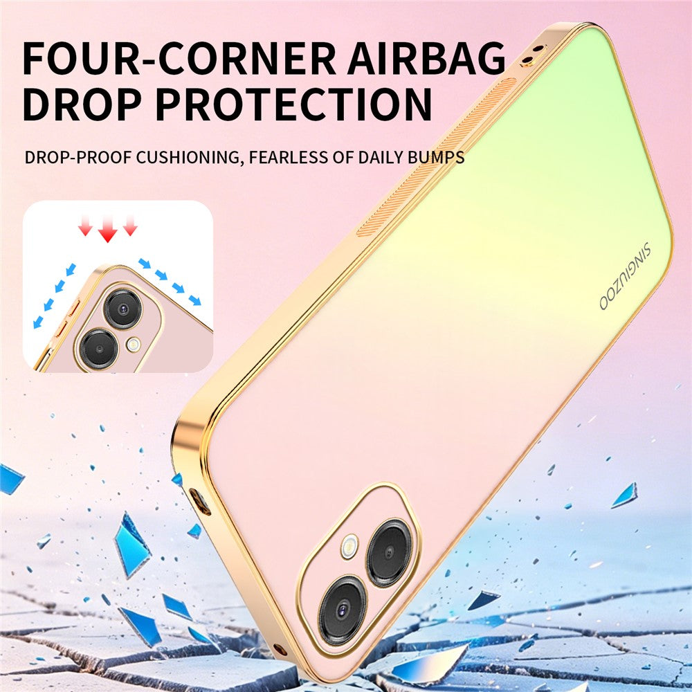 SINGIUZOO For Samsung Galaxy A06 5G / F06 5G / M05 4G / M06 5G Case Electroplated AG Matte Gradient Color PC + TPU Phone Cover
