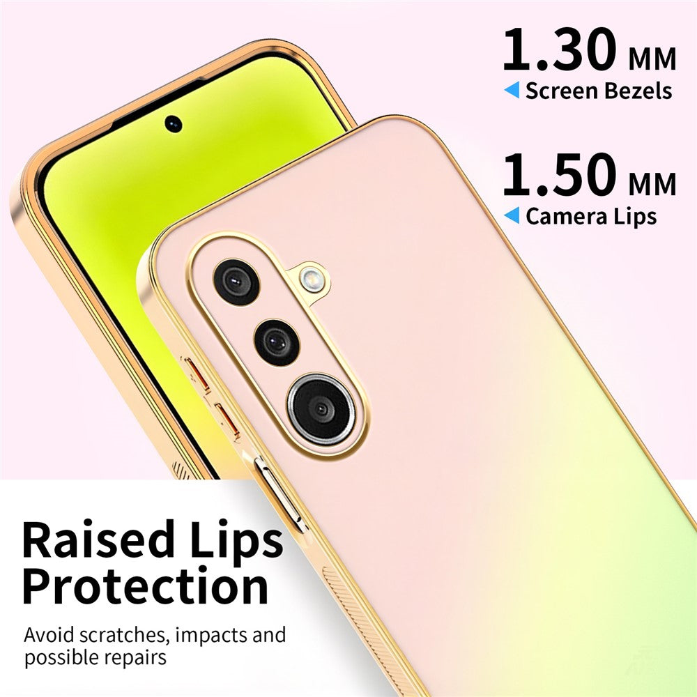 SINGIUZOO For Samsung Galaxy A27 5G Case Electroplated AG Matte Gradient Color PC + TPU Phone Cover