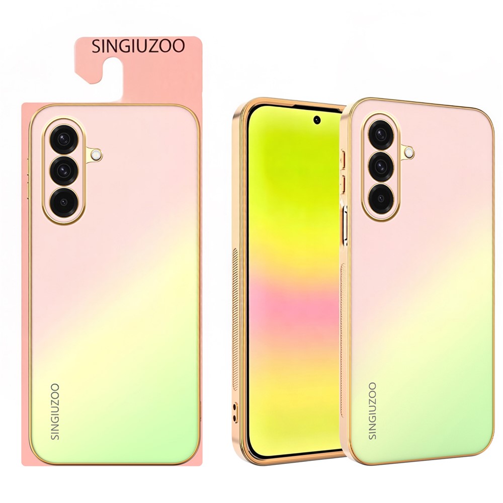 SINGIUZOO For Samsung Galaxy A37 5G Case Electroplated AG Matte Gradient Color PC + TPU Phone Cover