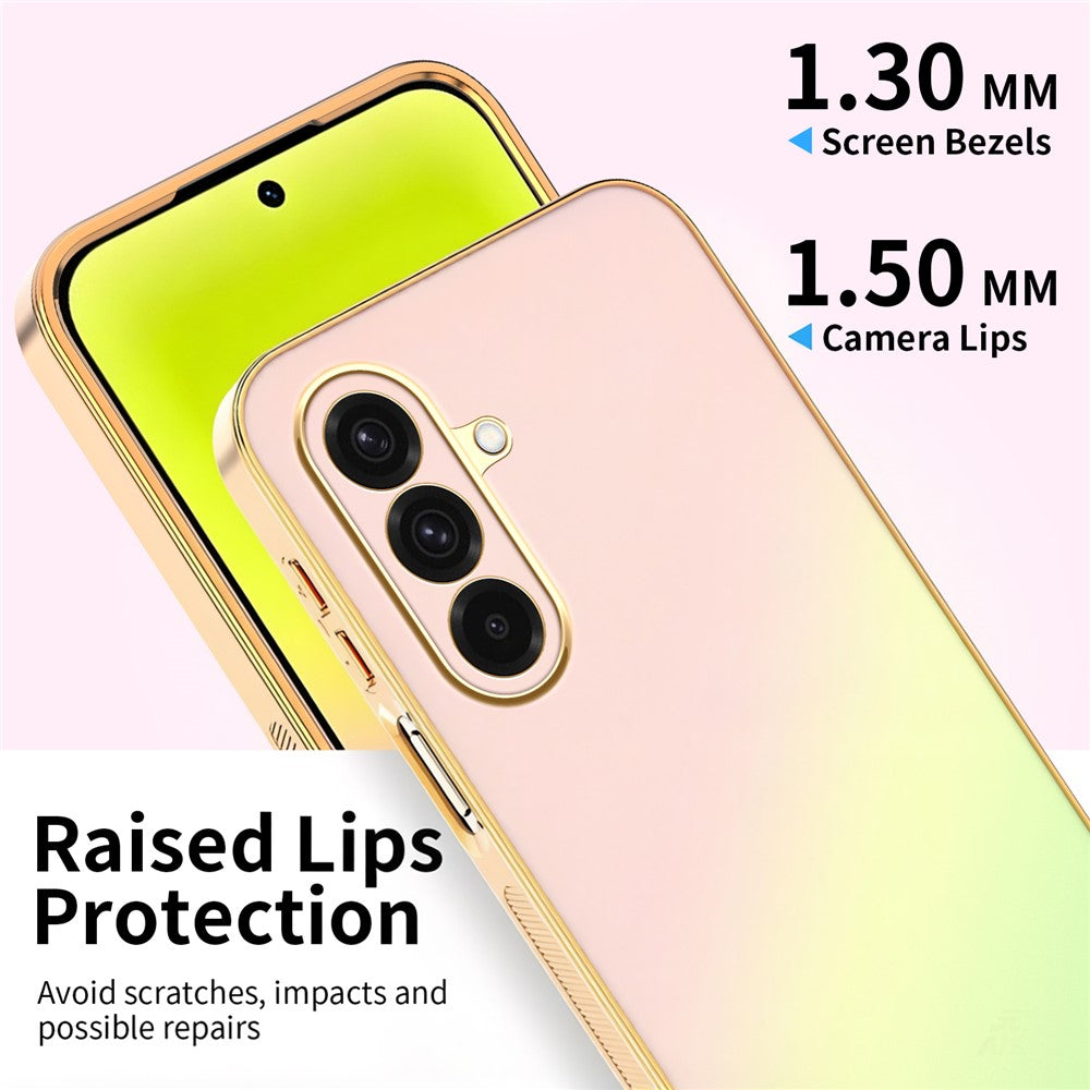 SINGIUZOO For Samsung Galaxy A37 5G Case Electroplated AG Matte Gradient Color PC + TPU Phone Cover