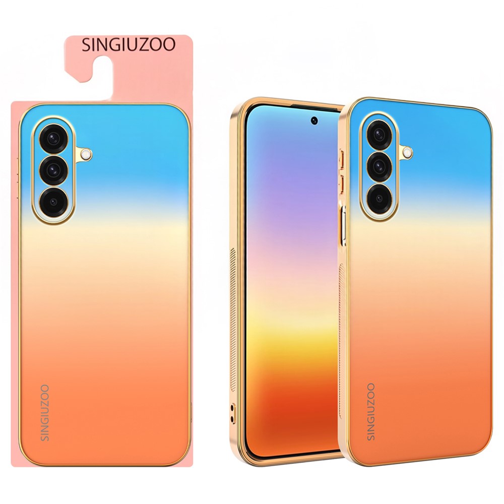 SINGIUZOO For Samsung Galaxy A37 5G Case Electroplated AG Matte Gradient Color PC + TPU Phone Cover