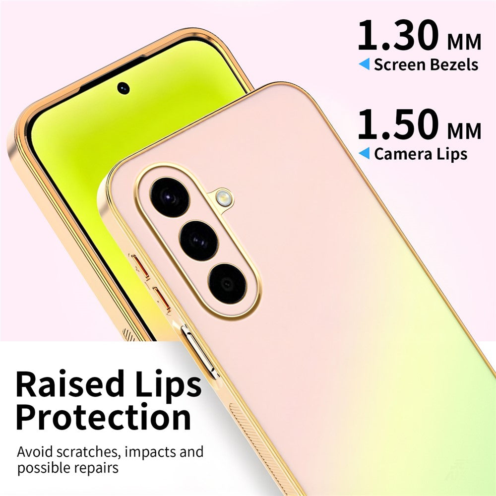 SINGIUZOO Til Samsung Galaxy A56 5G Cover Elektroplateret AG Mat Gradiant Farve PC + TPU Telefoncover