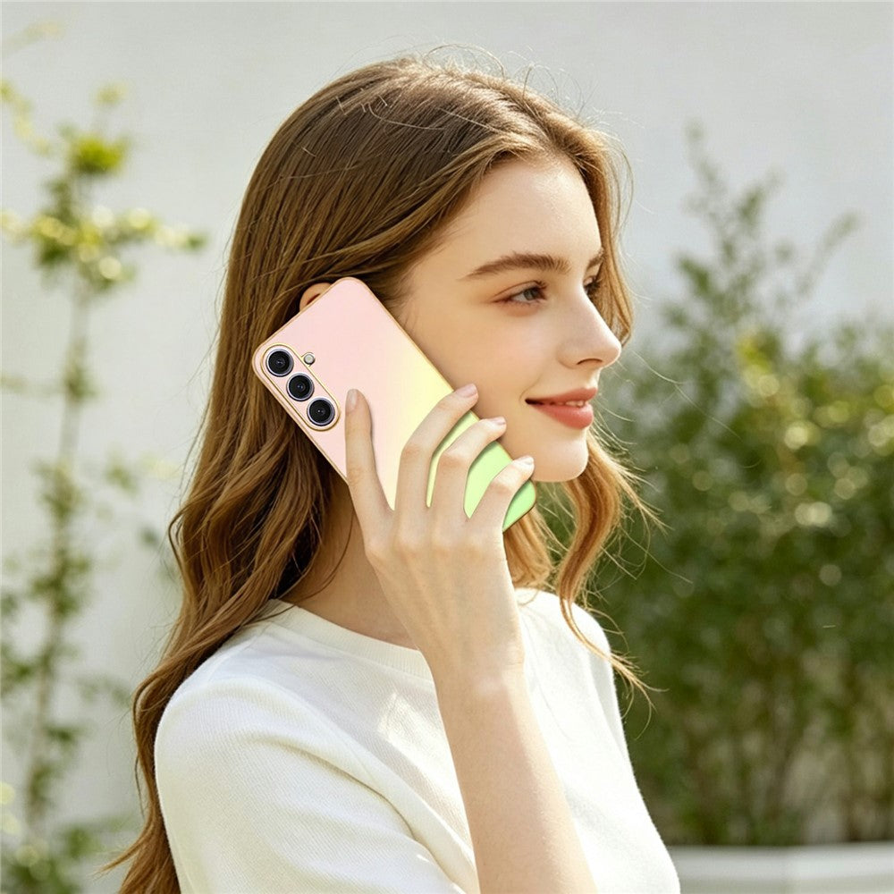SINGIUZOO For Samsung Galaxy S25+ Case Electroplated AG Matte Gradient Color PC + TPU Phone Cover