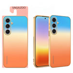 SINGIUZOO For Samsung Galaxy S25+ Case Electroplated AG Matte Gradient Color PC + TPU Phone Cover