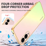 SINGIUZOO Til Samsung Galaxy S25 Edge Cover Galvaniseret AG Mat Gradient Farve PC + TPU Telefoncover