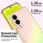 SINGIUZOO Til Samsung Galaxy S25 Edge Cover Galvaniseret AG Mat Gradient Farve PC + TPU Telefoncover