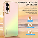 SINGIUZOO Til Samsung Galaxy S25 Edge Cover Galvaniseret AG Mat Gradient Farve PC + TPU Telefoncover