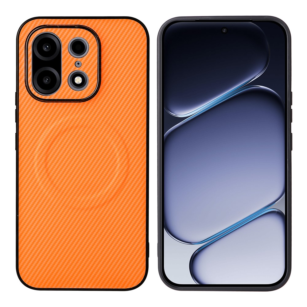 Til OnePlus Turbo 6X Pro 5G cover, kulfiber-tekstur, læderbelagt TPU PC telefoncover med metalring til magnetisk bilholder