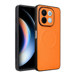 Huawei nova Y74 4G / Enjoy 90 / Enjoy 90 Plus-etui med kulfiberstruktur, læderbelagt TPU og PC samt metalring til magnetisk bilmontering