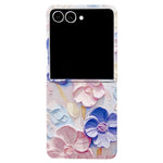 Til Samsung Galaxy Z Flip8 Cover Præget Akvarel Blomster Hårdt PC Beskyttende Telefoncover
