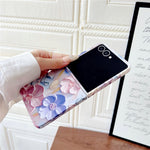 Til Samsung Galaxy Z Flip8 Cover Præget Akvarel Blomster Hårdt PC Beskyttende Telefoncover