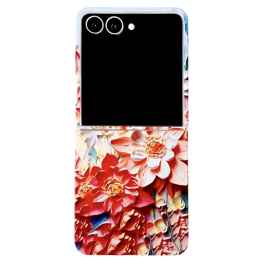Til Samsung Galaxy Z Flip8 Cover Præget Akvarel Blomster Hårdt PC Beskyttende Telefoncover