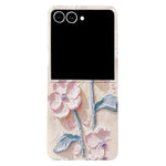 Til Samsung Galaxy Z Flip8 Cover Præget Akvarel Blomster Hårdt PC Beskyttende Telefoncover