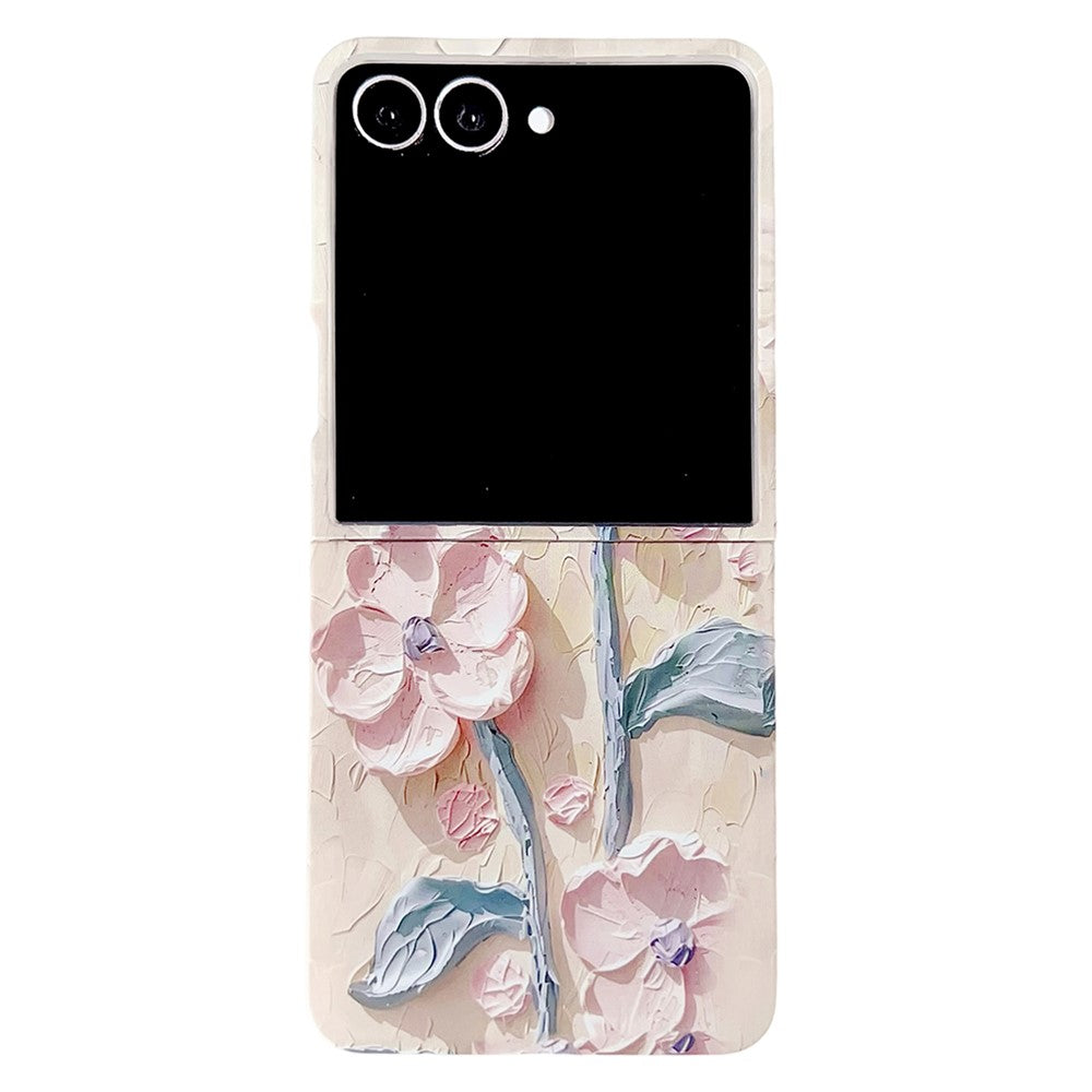 Til Samsung Galaxy Z Flip8 Cover Præget Akvarel Blomster Hårdt PC Beskyttende Telefoncover
