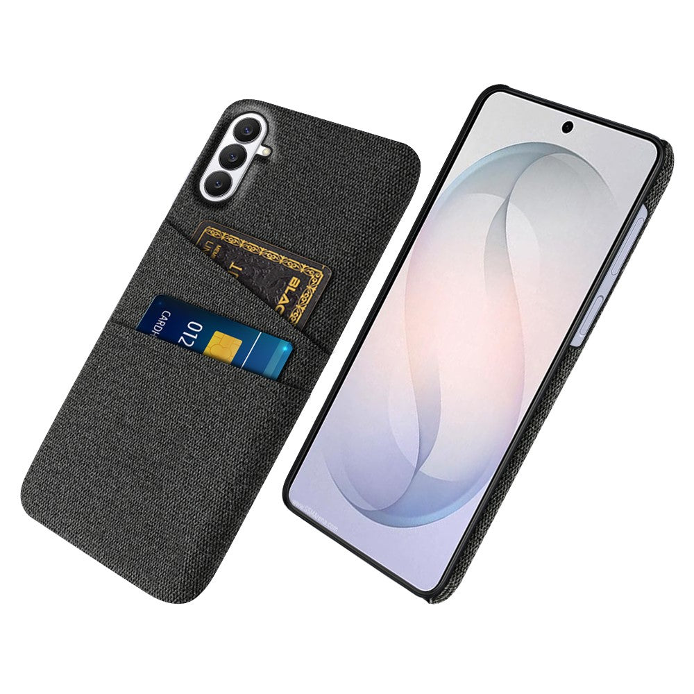 For Samsung Galaxy S26 FE Case Cloth + Hard PC Phone Cover with Dual Card Slots