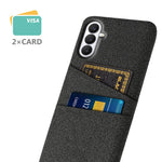 For Samsung Galaxy S26 FE Case Cloth + Hard PC Phone Cover with Dual Card Slots