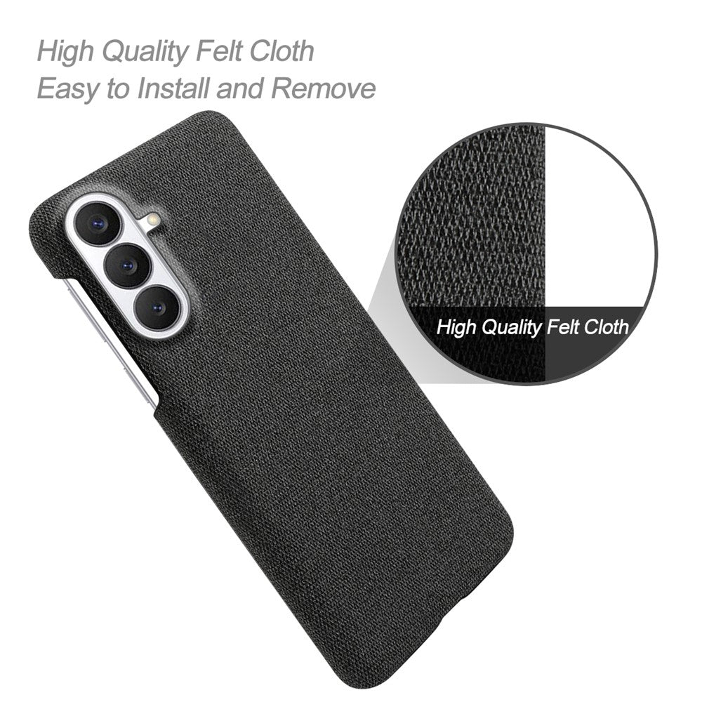 For Samsung Galaxy S26 FE Phone Case Cloth Texture Anti-Scratch Protective PC Back Cover