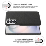 For Samsung Galaxy S26 FE Phone Case Cloth Texture Anti-Scratch Protective PC Back Cover