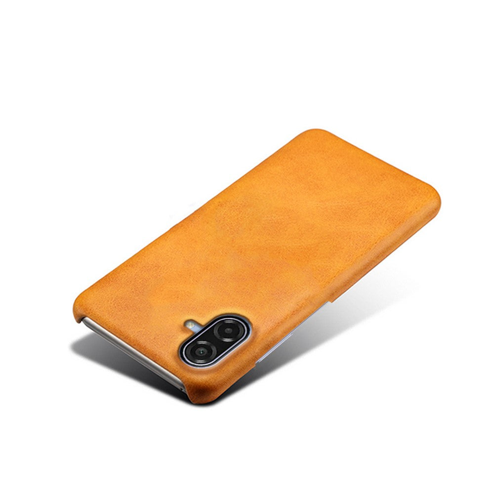 For Samsung Galaxy A07 5G Case Calf Texture PU Leather Coated PC Phone Cover