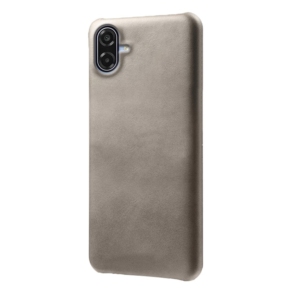 For Samsung Galaxy A07 5G Case Calf Texture PU Leather Coated PC Phone Cover