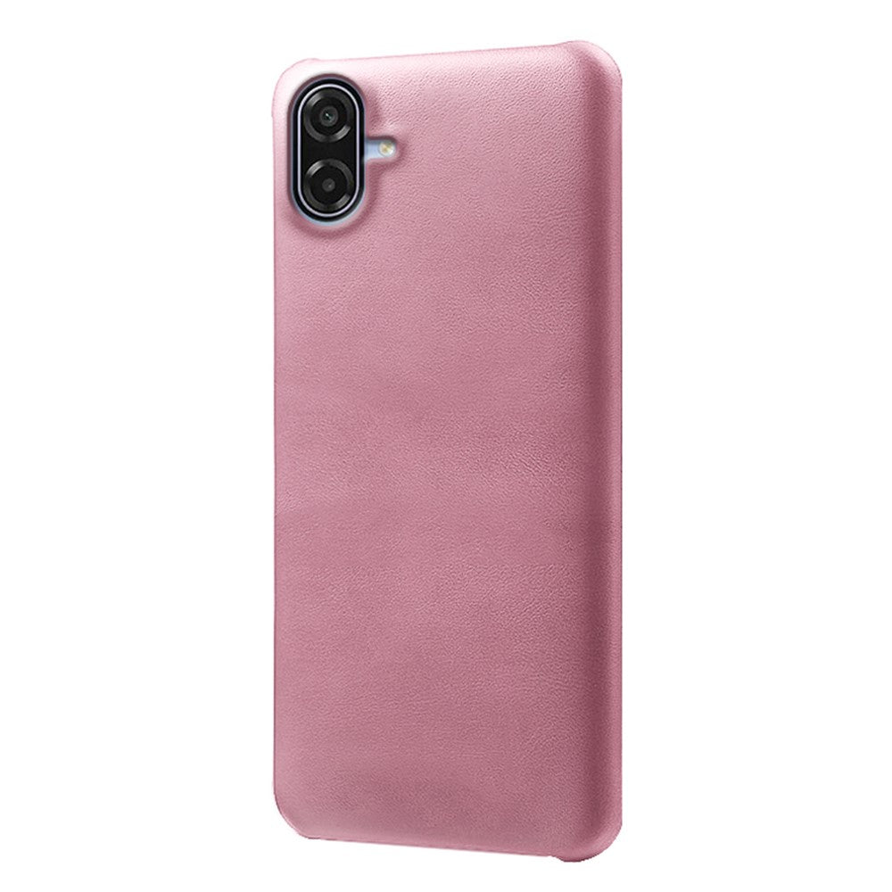 For Samsung Galaxy A07 5G Case Calf Texture PU Leather Coated PC Phone Cover