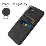 Til Samsung Galaxy A07 5G Etui Stof + Hårdt PC Telefoncover med Dobbelt Kortlomme