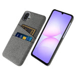 Til Samsung Galaxy A07 5G Etui Stof + Hårdt PC Telefoncover med Dobbelt Kortlomme