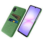 Til Samsung Galaxy A07 5G Etui Stof + Hårdt PC Telefoncover med Dobbelt Kortlomme