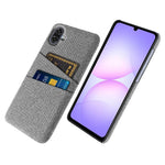 Til Samsung Galaxy A07 5G Etui Stof + Hårdt PC Telefoncover med Dobbelt Kortlomme