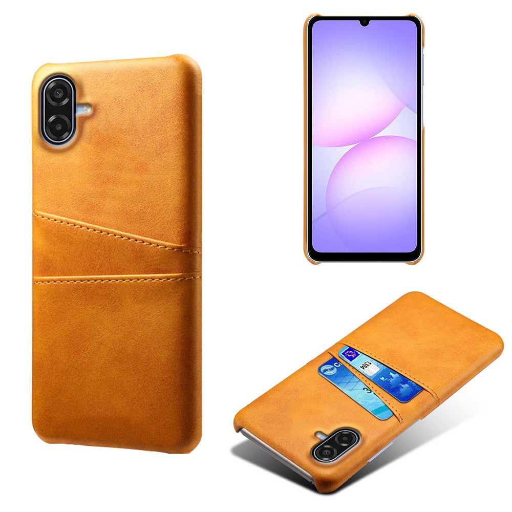 For Samsung Galaxy A07 5G Case Dual Card Slots PU Leather + Hard PC Phone Cover