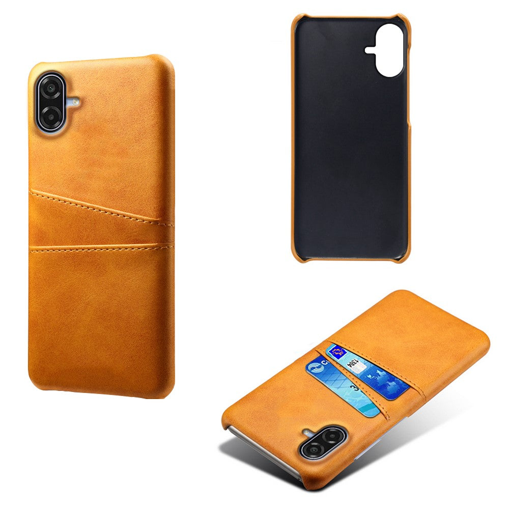 For Samsung Galaxy A07 5G Case Dual Card Slots PU Leather + Hard PC Phone Cover
