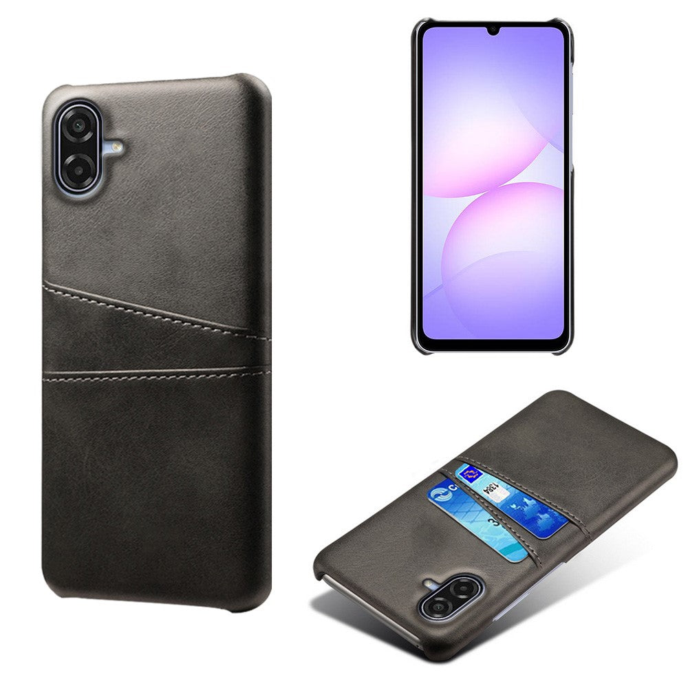 For Samsung Galaxy A07 5G Case Dual Card Slots PU Leather + Hard PC Phone Cover