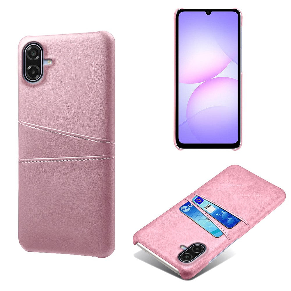 For Samsung Galaxy A07 5G Case Dual Card Slots PU Leather + Hard PC Phone Cover