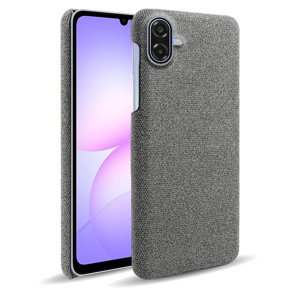 Til Samsung Galaxy A07 5G telefoncover klædestruktur ridsefri beskyttende PC bagcover