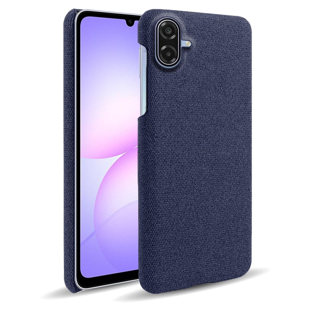 Til Samsung Galaxy A07 5G telefoncover klædestruktur ridsefri beskyttende PC bagcover
