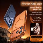For iPhone 17 Pro Magnetic Case Dual-Tone Alloy + Silicone + PC Ultra-Thin Shockproof Phone Cover