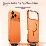 For iPhone 17 Pro Magnetic Case Dual-Tone Alloy + Silicone + PC Ultra-Thin Shockproof Phone Cover