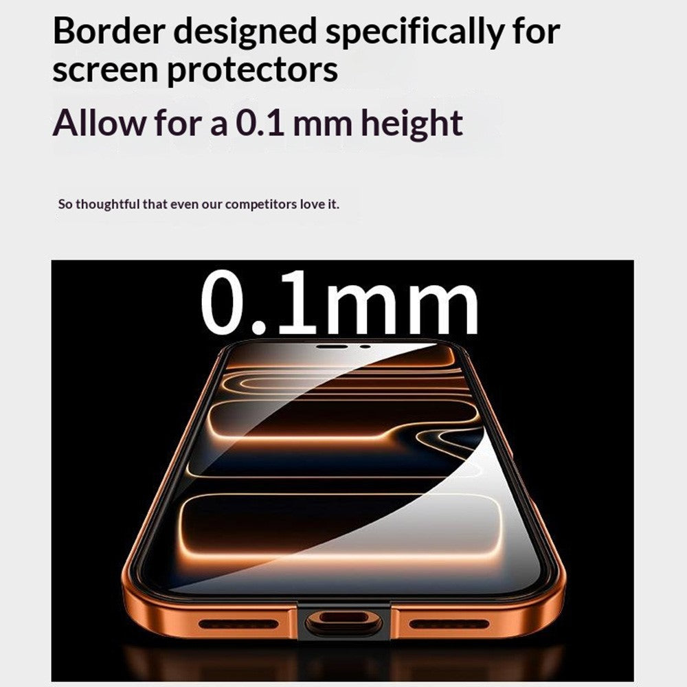 For iPhone 17 Pro Magnetic Case Dual-Tone Alloy + Silicone + PC Ultra-Thin Shockproof Phone Cover