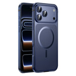 For iPhone 17 Pro Magnetic Case Dual-Tone Alloy + Silicone + PC Ultra-Thin Shockproof Phone Cover
