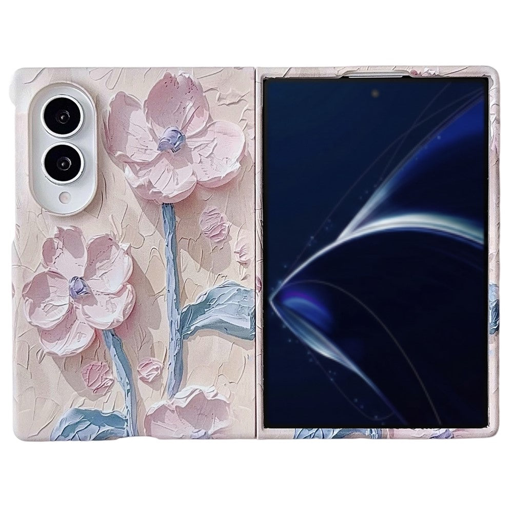 Til Samsung Galaxy Z Fold8 cover Præget Akvarel Blomster Hårdt PC Beskyttende Telefoncover
